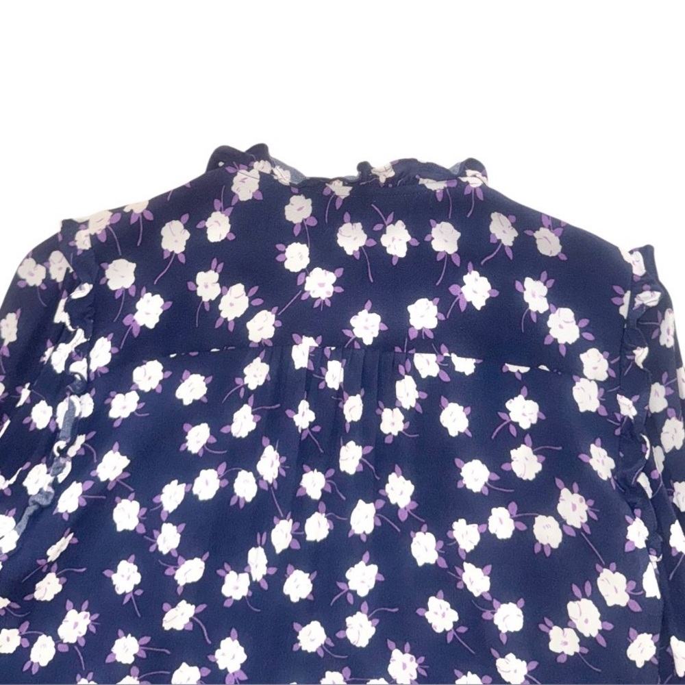 J. CREW Tiered hi neck Peony FLORAL dress women’s size medium - Picture 13 of 17